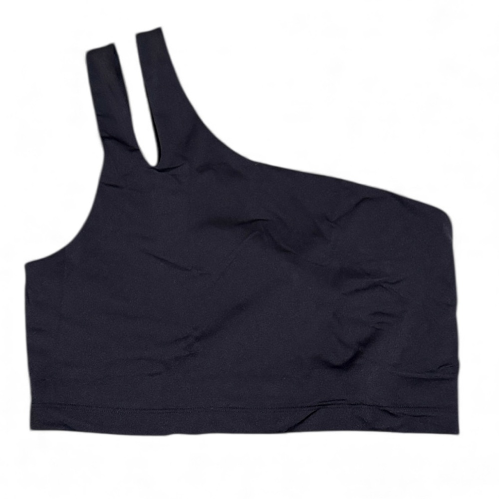 Fabletics Black One-Shoulder Crop Top